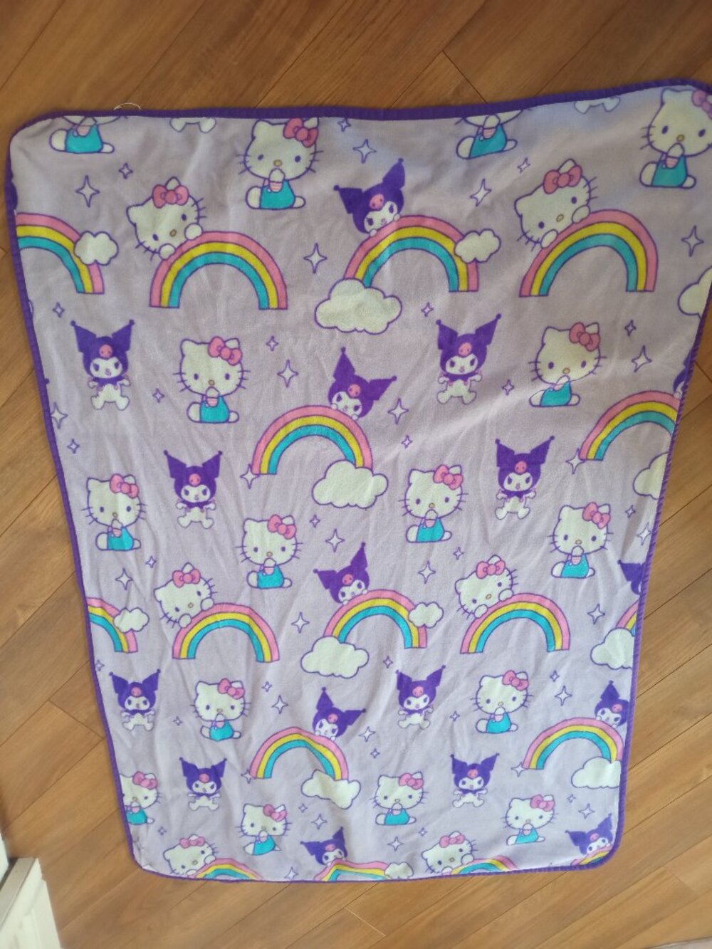 Sanrio Kuromi Hello Kitty Blanket